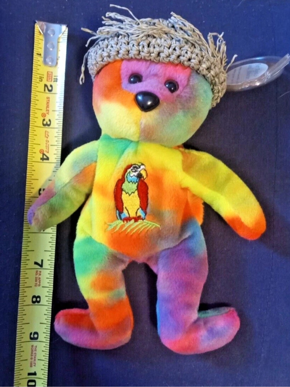 RARE CELEBRITY BEARS STAR #37 BORN A STAR ERROR ON TAG! JIMMY BUFFET PARROTH Toy